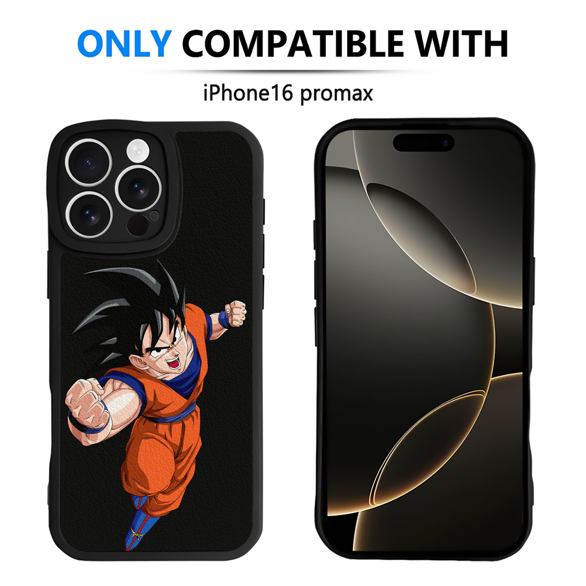 （画像用） ドラゴンボール 孫悟空（そん ごくう）Son Goku カカロット DRAGON BALL Kakarotto 【iPhone 16シリーズ対応】シリコンスマホケース（レザー調） 材質：シリコン